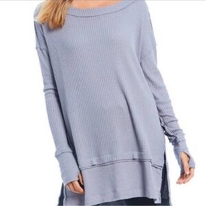We The Free Free People North Shore Thermal In Storm Gray Size M